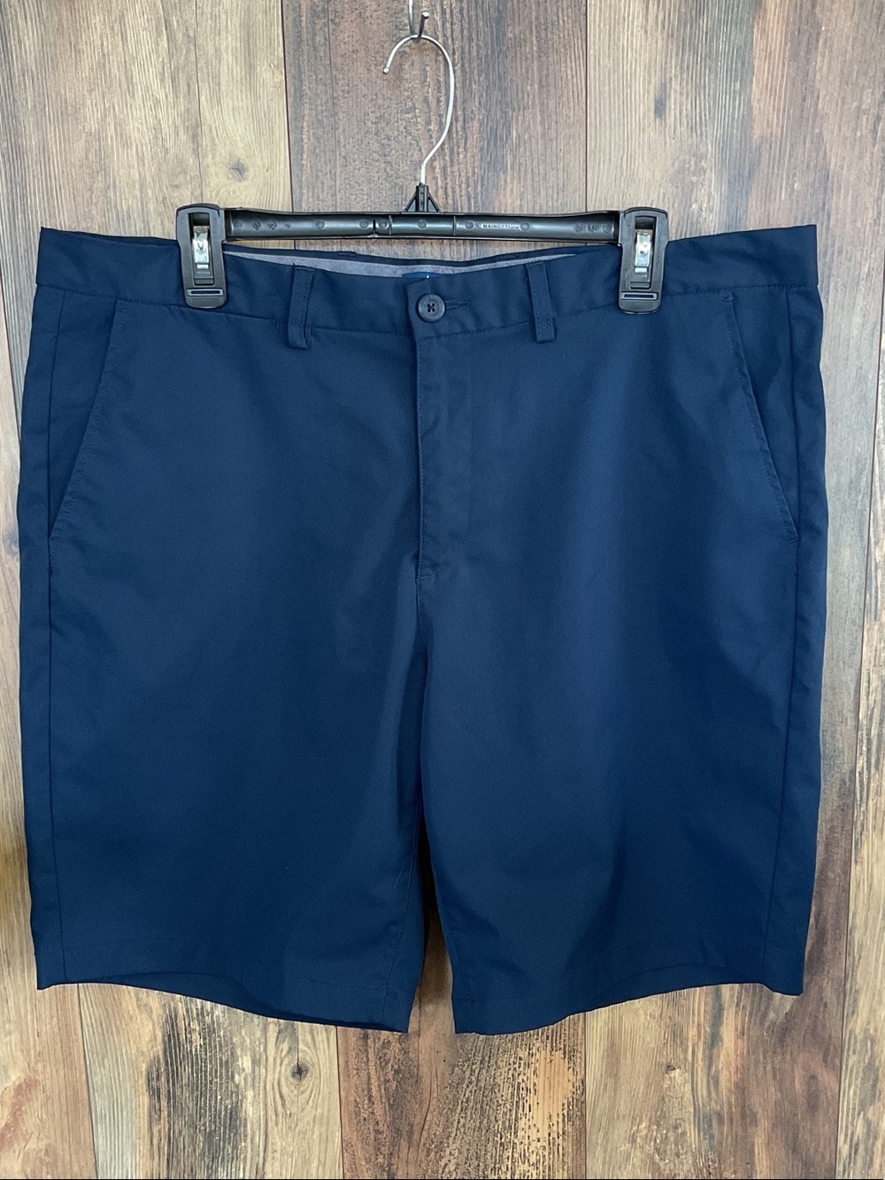 George Men's Navy Flat Front Performance Shorts 38       317B